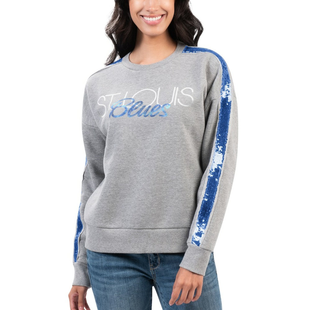 St. Louis Blues G-III 4Her by Carl Banks Women's Penalty Box Pullover Sweatshirt - Gray - NHL 200115837