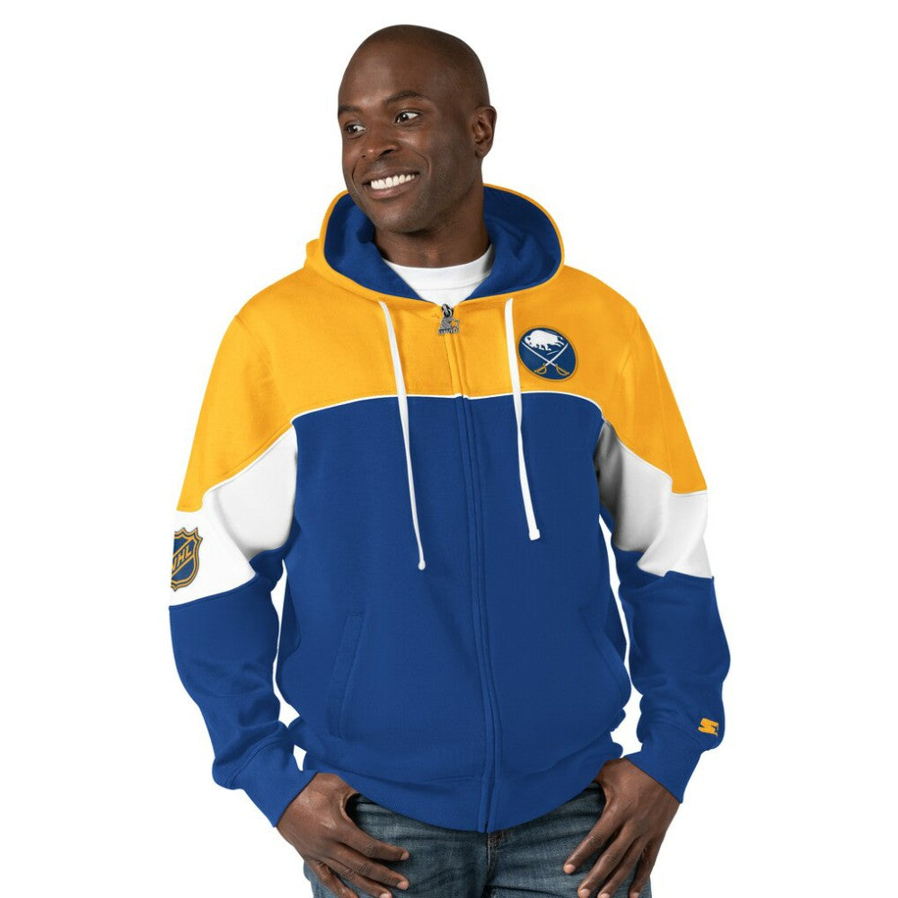 Buffalo Sabres Starter Power Forward Full-Zip Hoodie - Royal/Gold - NHL 200115877