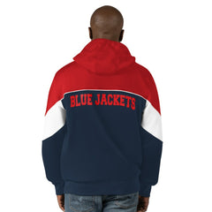 Columbus Blue Jackets Starter Power Forward Full-Zip Hoodie - Navy/Red - NHL 200115880