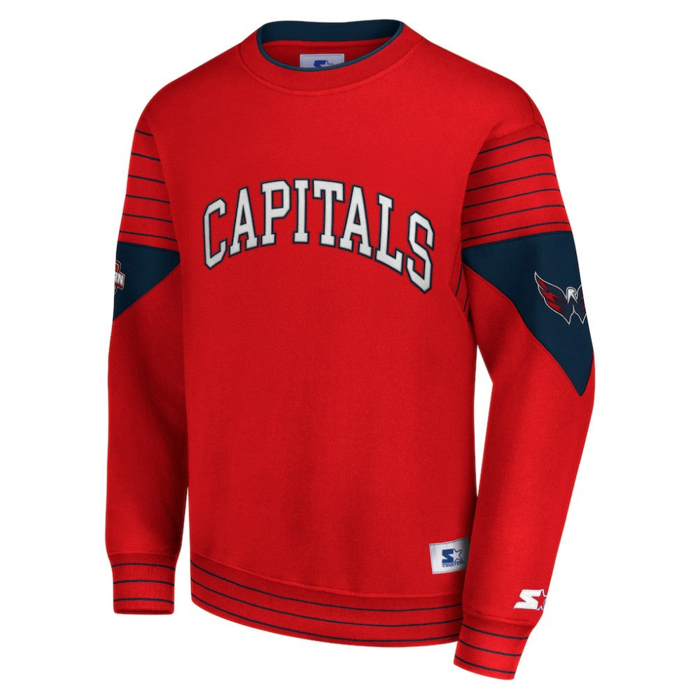 Washington Capitals Starter Faceoff Pullover Sweatshirt - Red - NHL 200115891