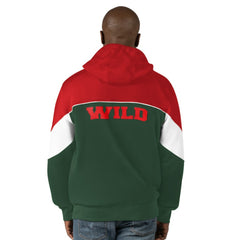 Minnesota Wild Starter Power Forward Full-Zip Hoodie - Green/Red - NHL 200115897