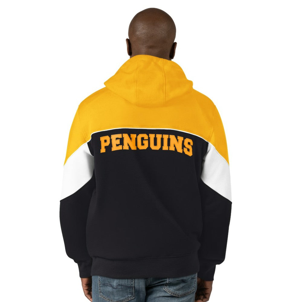 Pittsburgh Penguins Starter Power Forward Full-Zip Hoodie - Black/Gold - NHL 200115902
