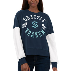 Seattle Kraken G-III 4Her by Carl Banks Women's Team Pride Pullover Sweatshirt - Deep Sea Blue - NHL 200115911