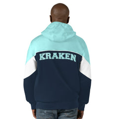 Seattle Kraken Starter Power Forward Full-Zip Hoodie - Navy/Light Blue - NHL 200115912