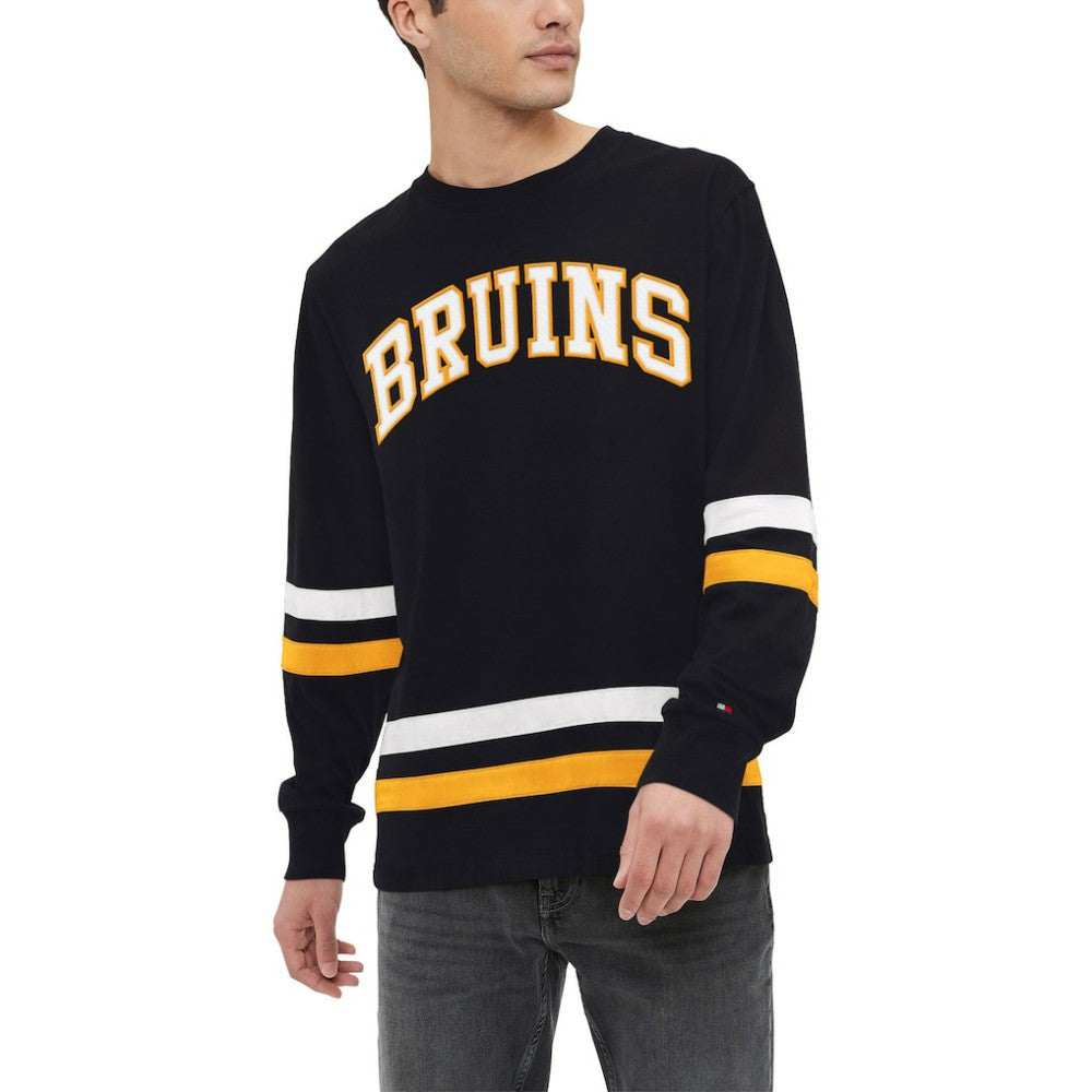 Boston Bruins Tommy Hilfiger Nolan Long Sleeve T-Shirt - Black - NHL 200115926