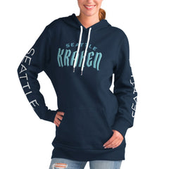 Seattle Kraken G-III 4Her by Carl Banks Women's Overtime Pullover Hoodie - Deep Sea Blue - NHL 200115970