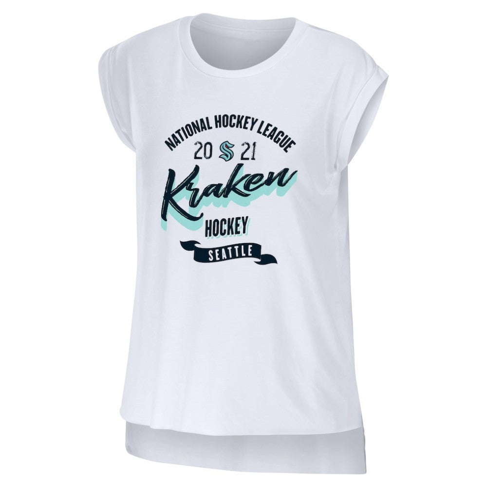 Seattle Kraken WEAR by Erin Andrews Women's Domestic Tank Top - White - NHL 200116096