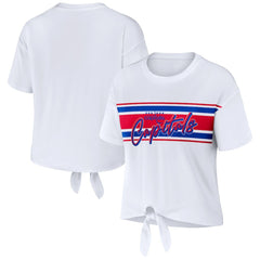 Washington Capitals WEAR by Erin Andrews Women's Front Knot T-Shirt - White - NHL 200116110