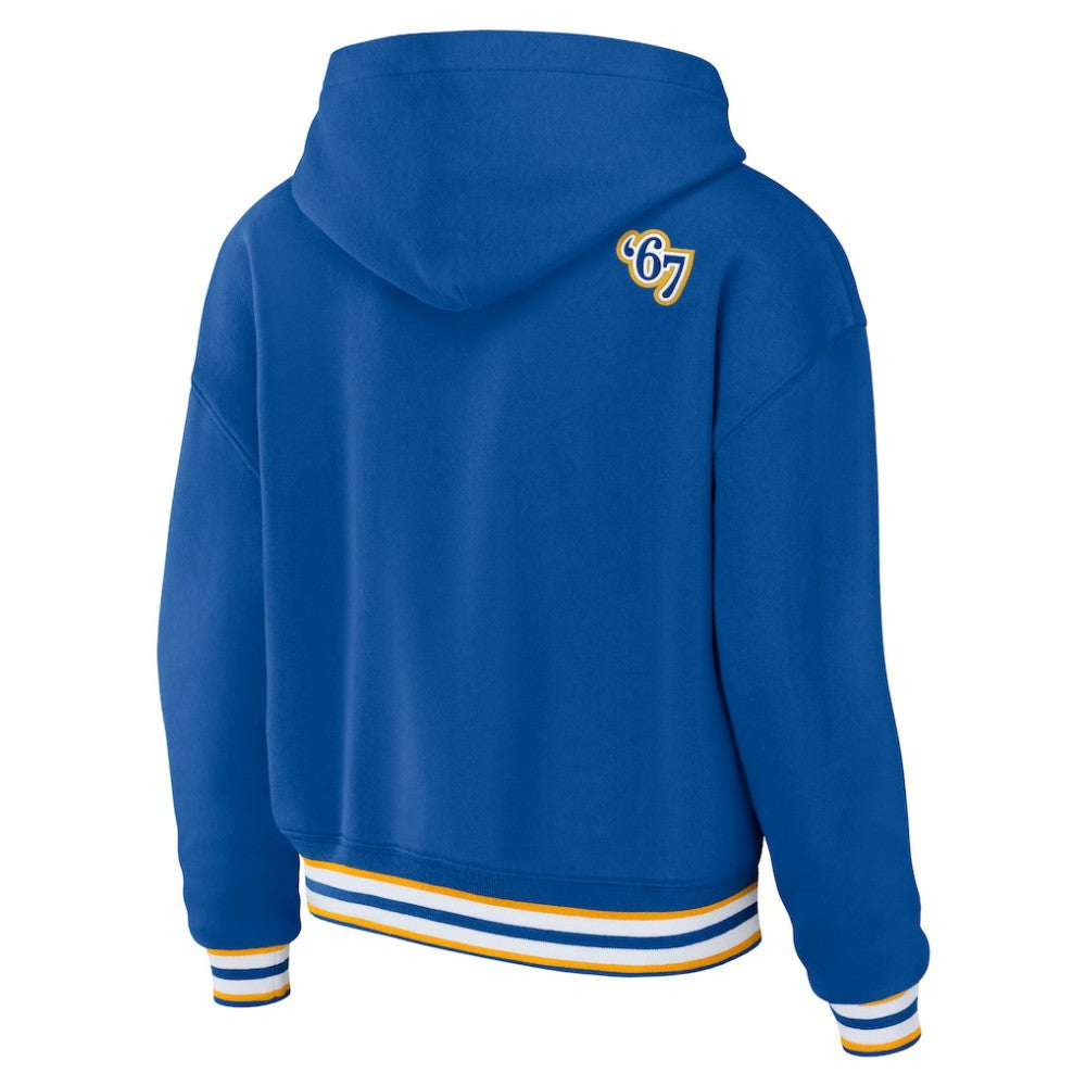 St. Louis Blues WEAR by Erin Andrews Women's Lace-Up Pullover Hoodie - Blue - NHL 200116125