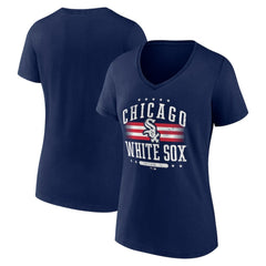 Chicago White Sox Women's Americana Team V-Neck T-Shirt - Navy - MLB on Sale