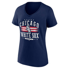 Chicago White Sox Women's Americana Team V-Neck T-Shirt - Navy - MLB on Sale