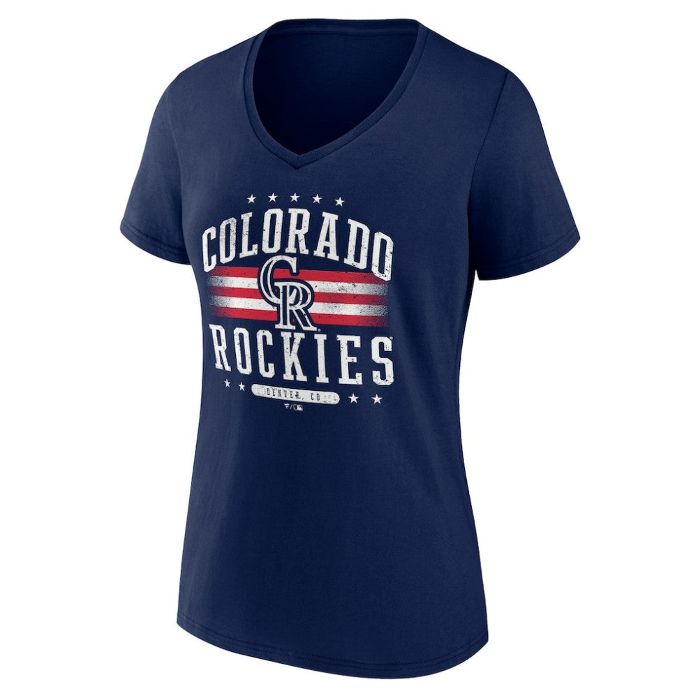 Colorado Rockies Women's Americana Team V-Neck T-Shirt - Navy - MLB Online