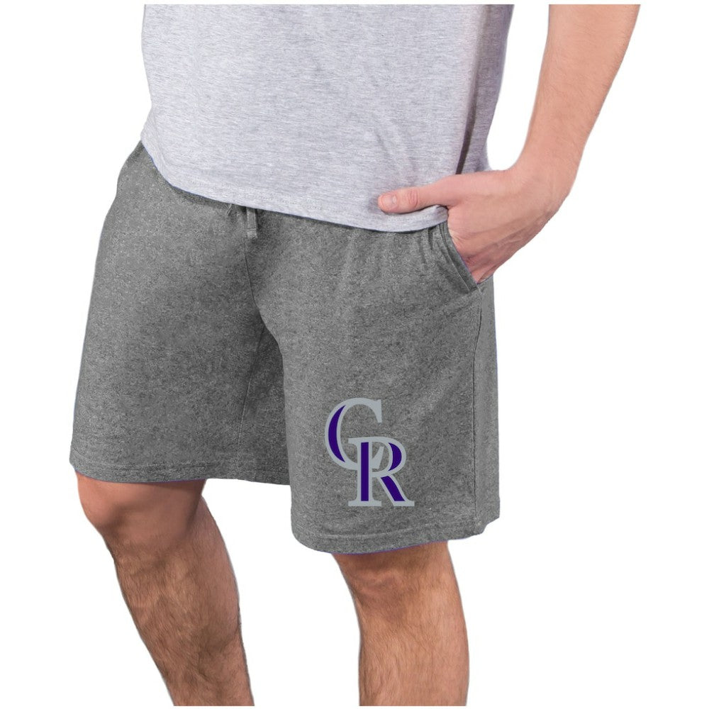 Colorado Rockies Concepts Sport Quest Knit Jam Shorts - Charcoal - MLB on Sale