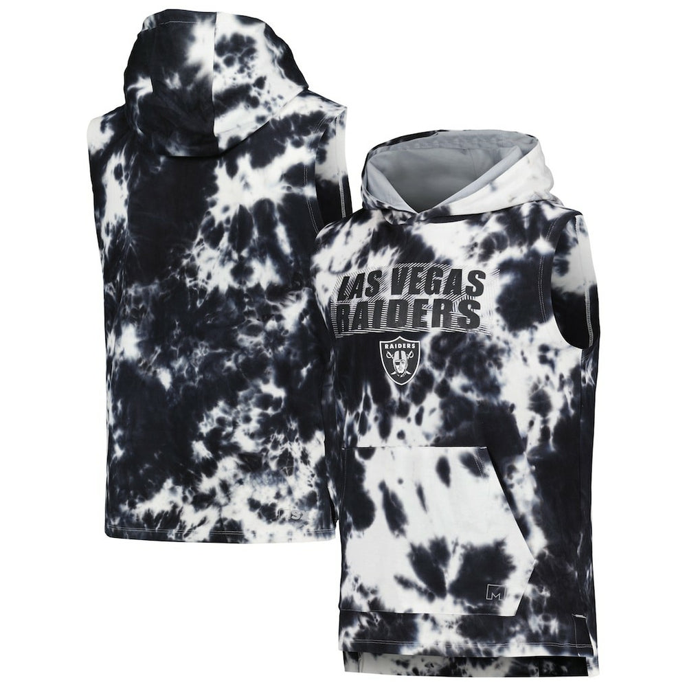Las Vegas Raiders MSX by Michael Strahan Resistance Sleeveless Pullover Hoodie Black
