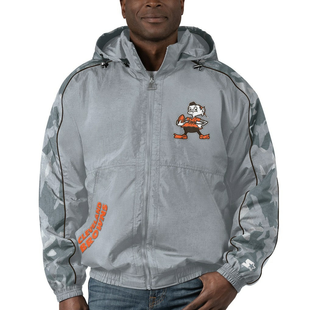 Cleveland Browns Starter Thursday Night Gridiron Throwback Full-Zip Jacket Gray