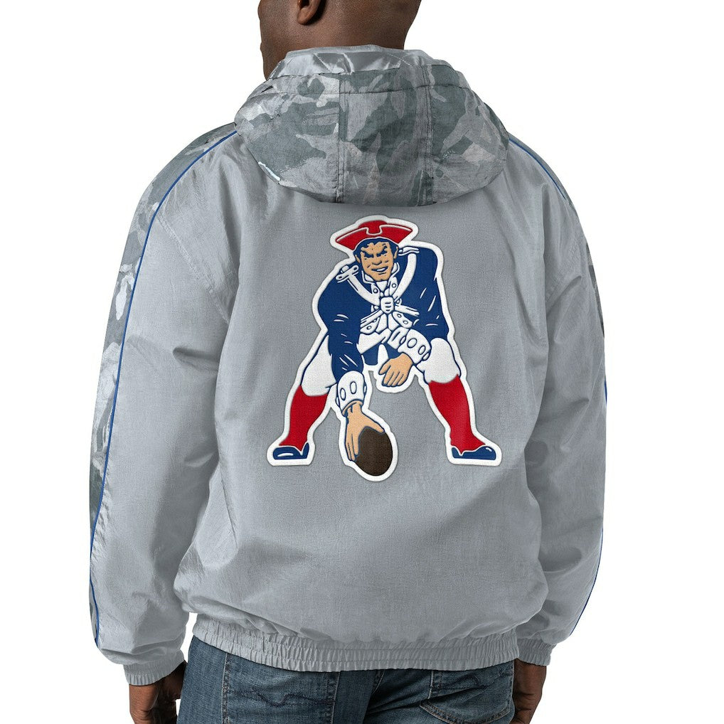 New England Patriots Starter Thursday Night Gridiron Throwback Full-Zip Jacket Gray