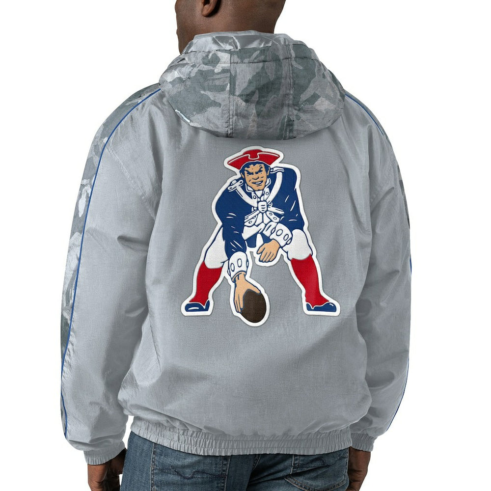 New England Patriots Starter Thursday Night Gridiron Throwback Full-Zip Jacket Gray