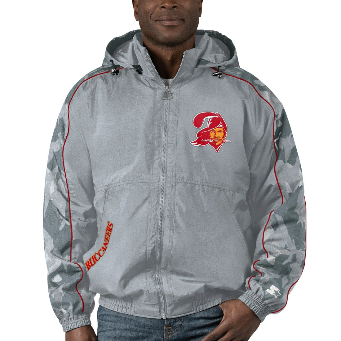 Tampa Bay Buccaneers Starter Thursday Night Gridiron Throwback Full-Zip Jacket Gray