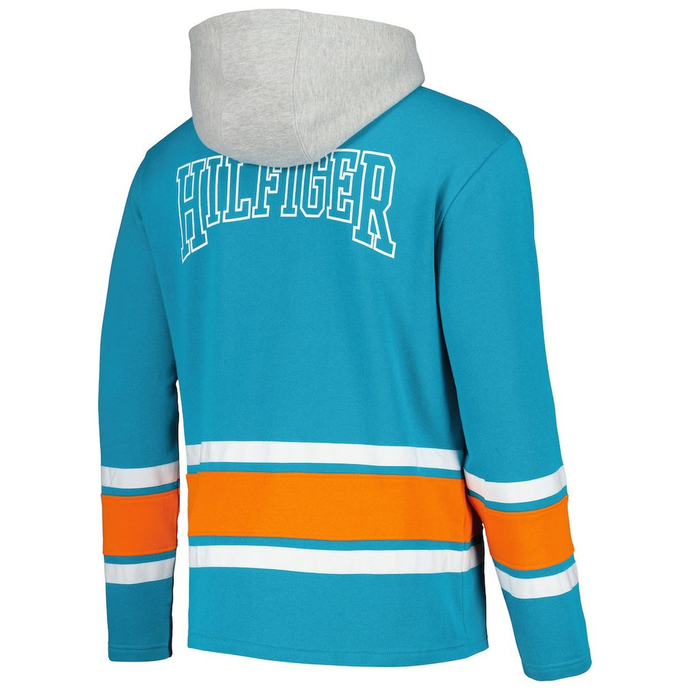 Miami Dolphins Tommy Hilfiger Ivan Fashion Pullover Hoodie Aqua
