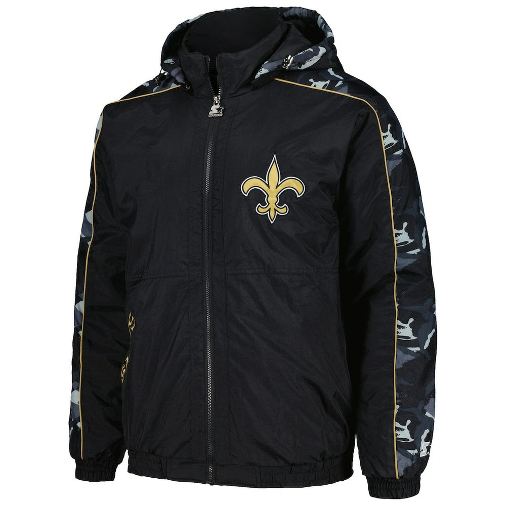 New Orleans Saints Starter Thursday Night Gridiron Full-Zip Hoodie Black