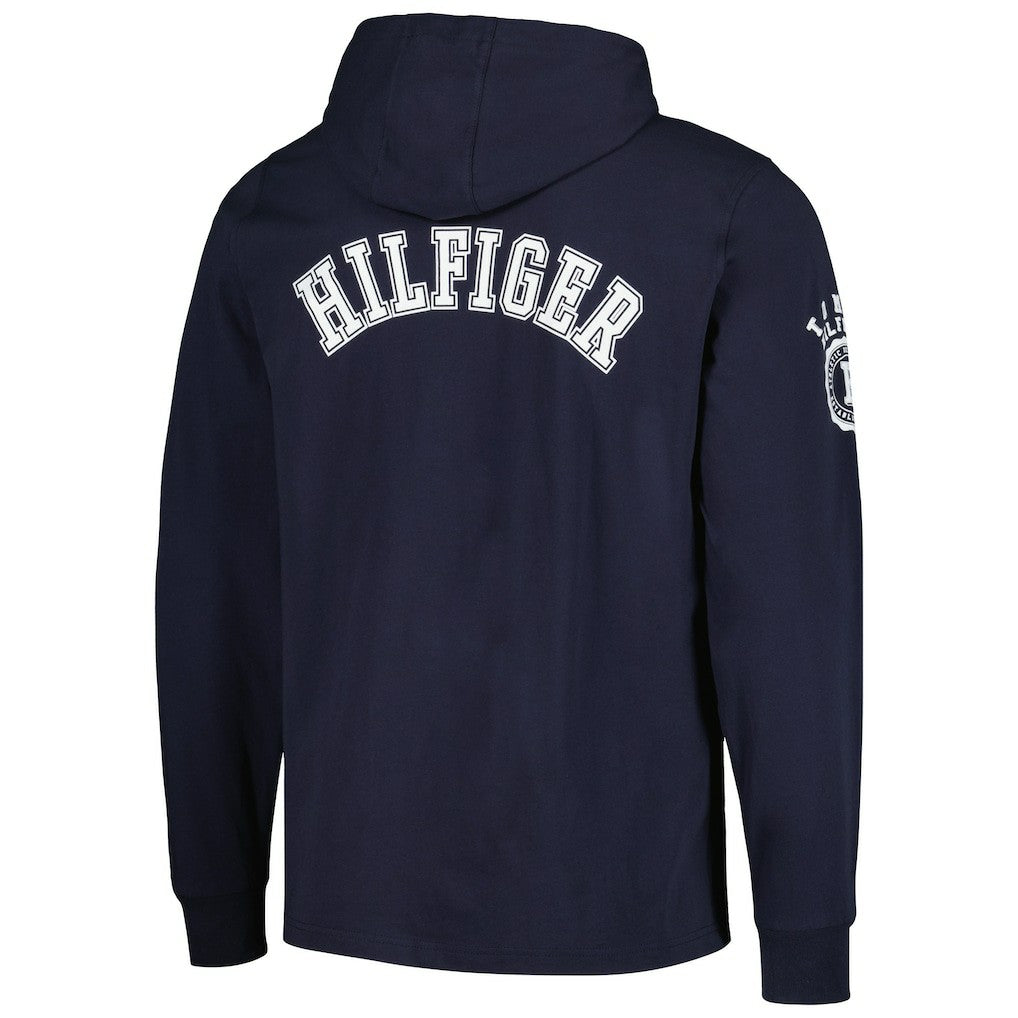 Chicago Bears Tommy Hilfiger Morgan Long Sleeve Hoodie T-Shirt Navy