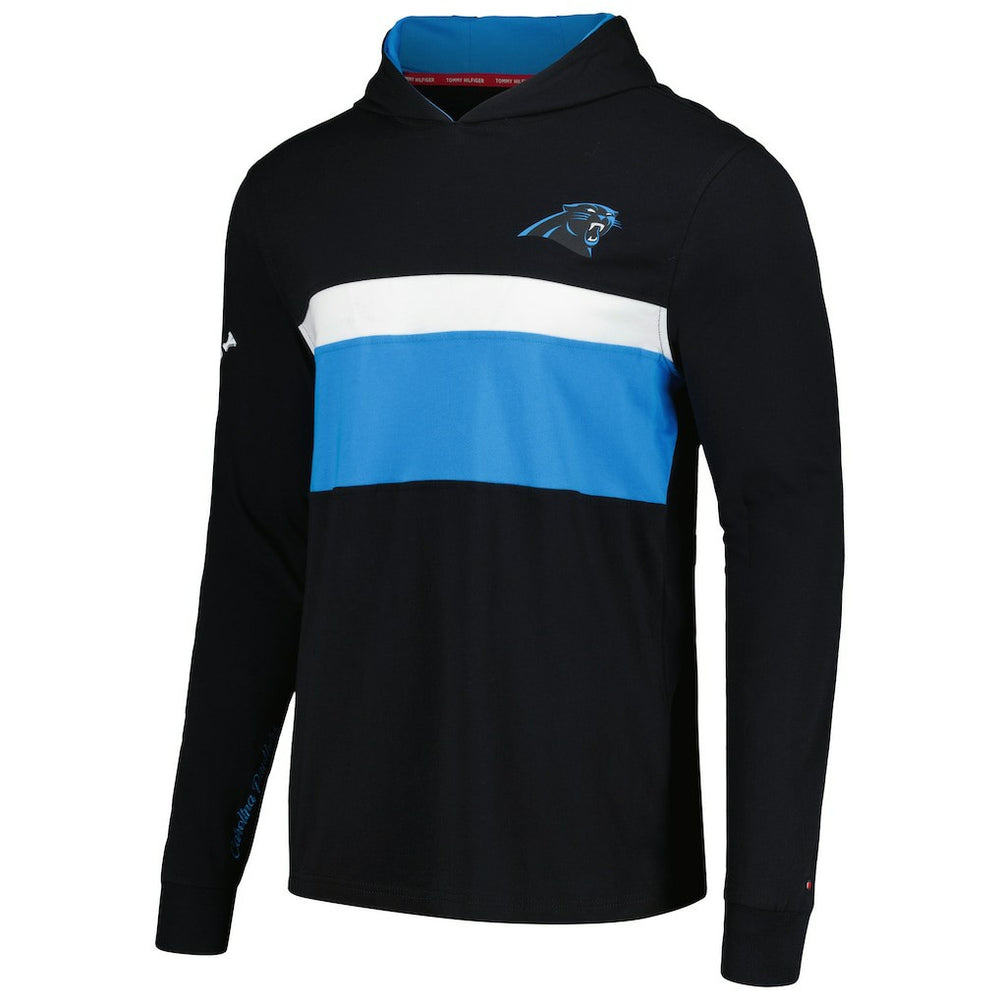 Carolina Panthers Tommy Hilfiger Morgan Long Sleeve Hoodie T-Shirt Black