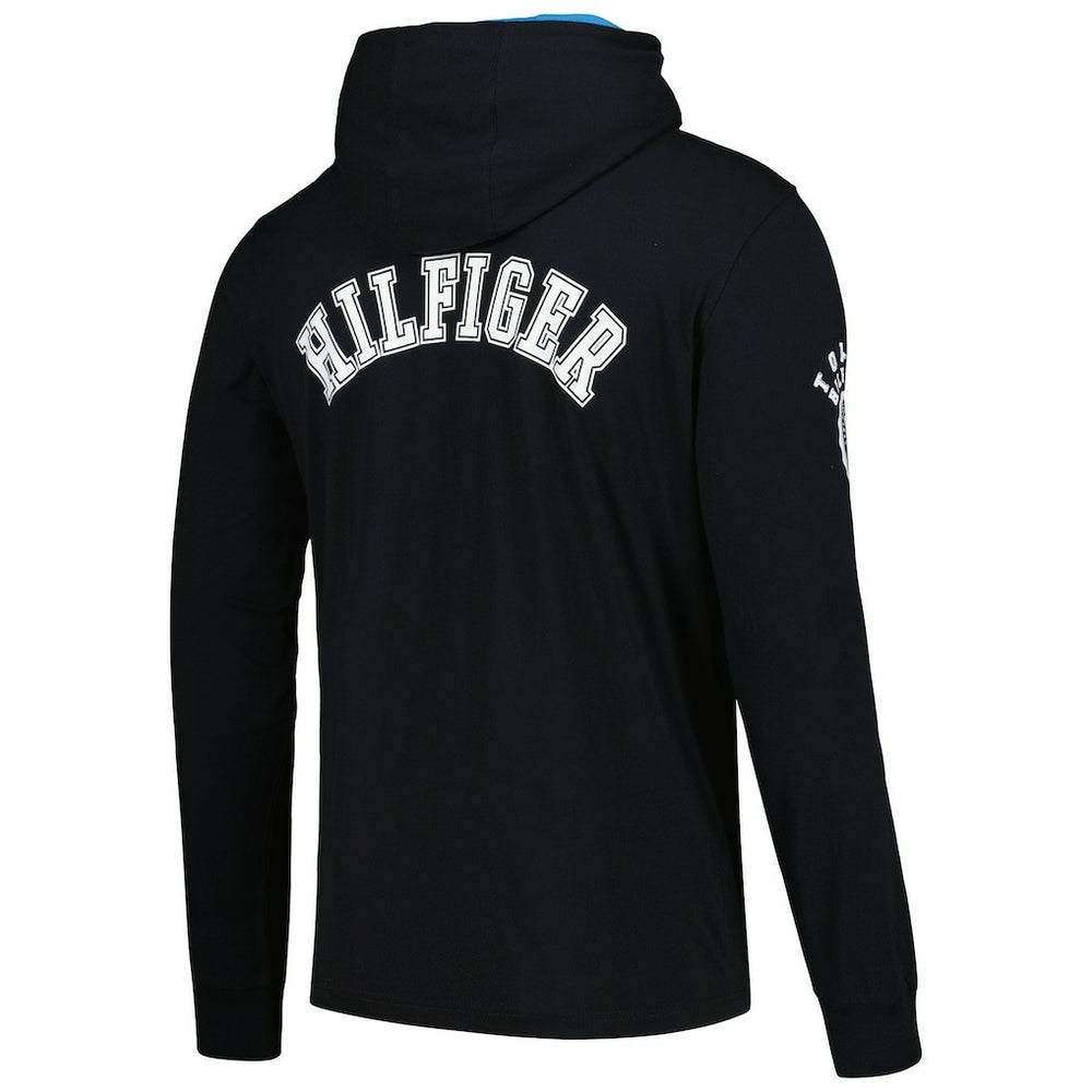 Carolina Panthers Tommy Hilfiger Morgan Long Sleeve Hoodie T-Shirt Black