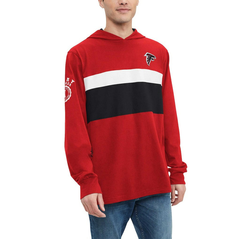 Atlanta Falcons Tommy Hilfiger Morgan Long Sleeve Hoodie T-Shirt Red