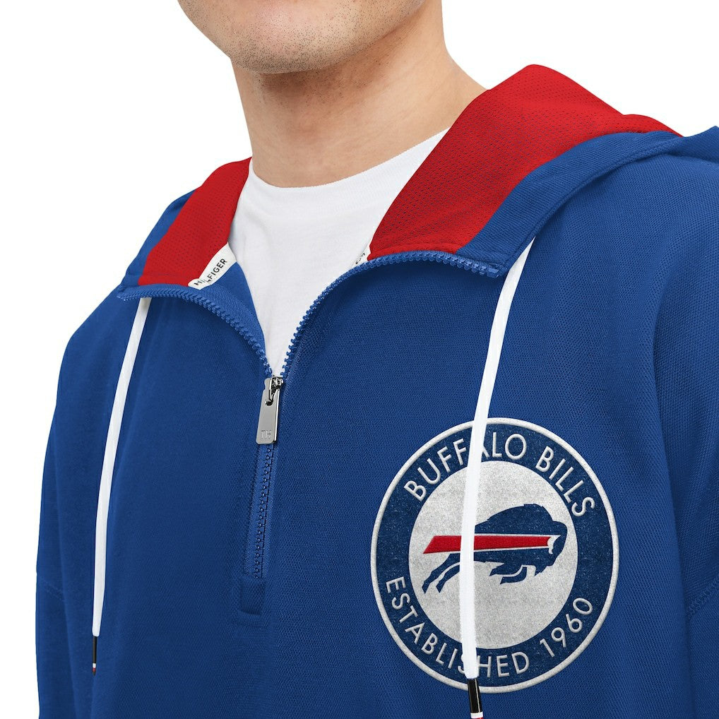 Buffalo Bills Tommy Hilfiger Aaron Quarter-Zip Hoodie Royal