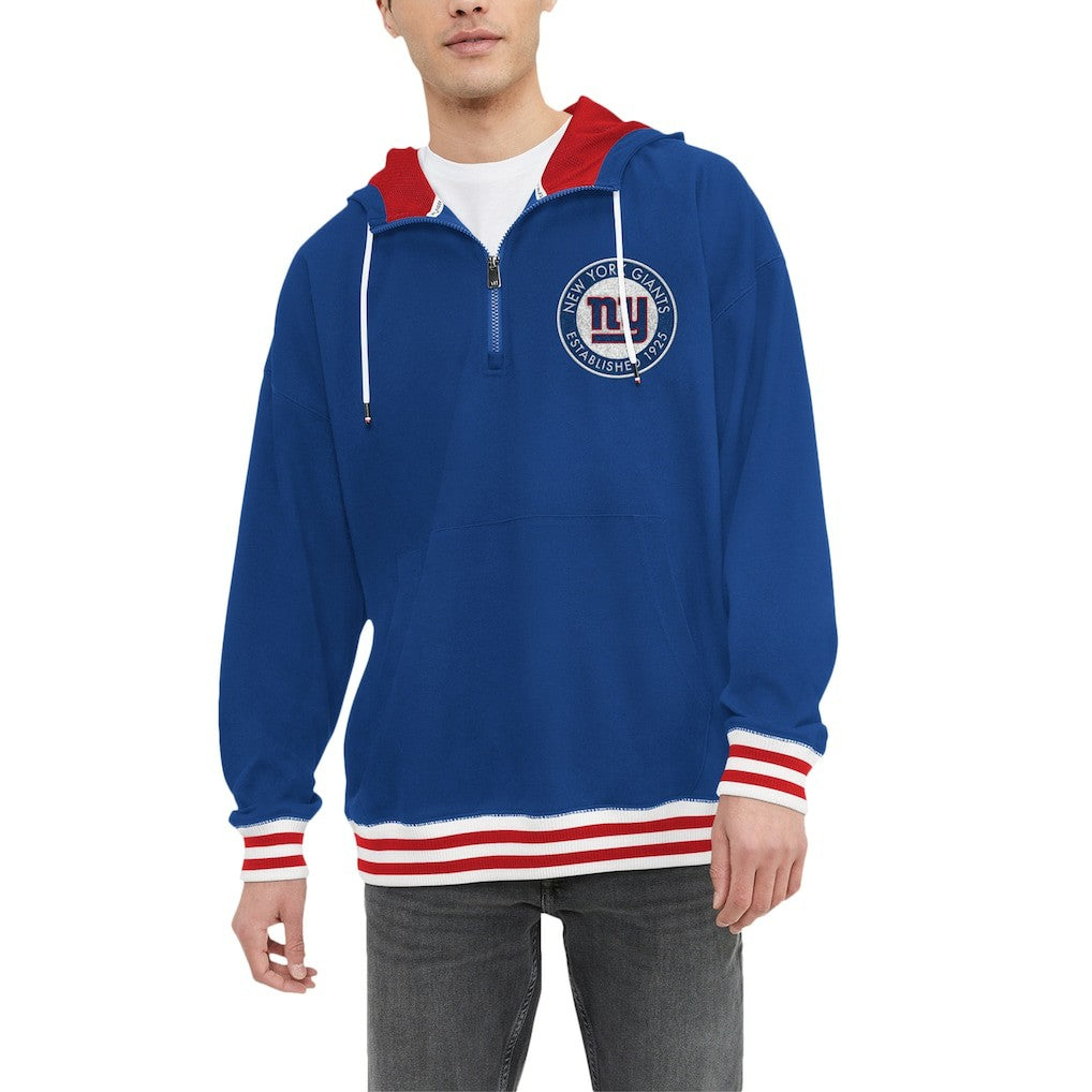 New York Giants Tommy Hilfiger Aaron Quarter-Zip Hoodie Royal