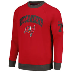 Tampa Bay Buccaneers Tommy Hilfiger Reese Raglan Tri-Blend Pullover Sweatshirt Red