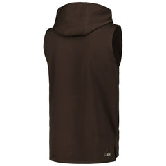 Cleveland Browns MSX by Michael Strahan Marathon Sleeveless Pullover Hoodie Brown