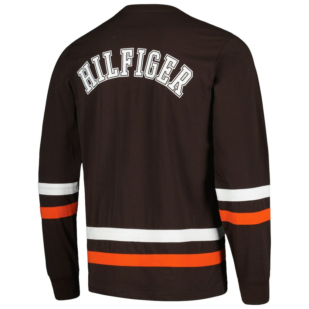 Cleveland Browns Tommy Hilfiger Nolan Long Sleeve T-Shirt Brown/Orange
