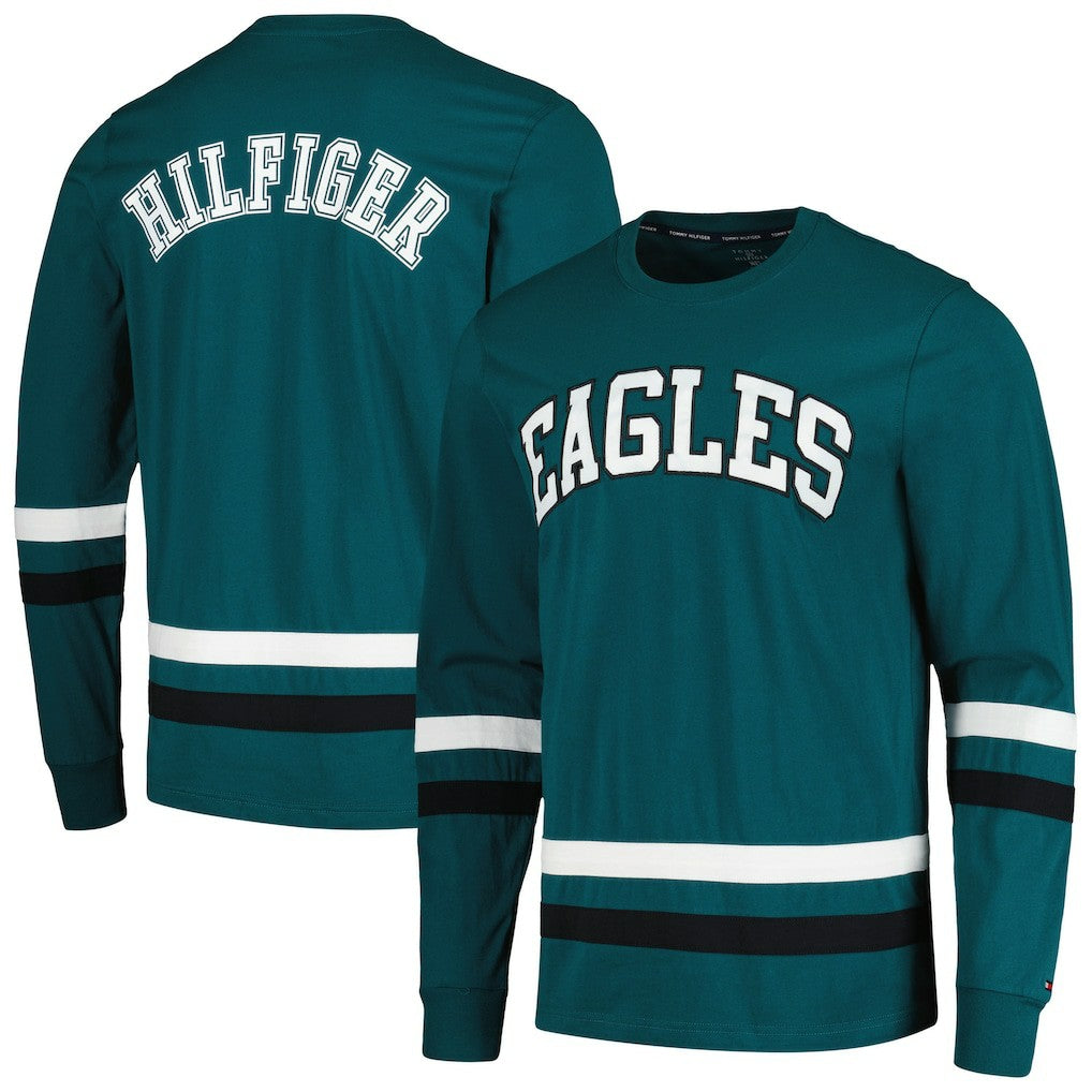 Philadelphia Eagles Tommy Hilfiger Nolan Long Sleeve T-Shirt Midnight Green/Black