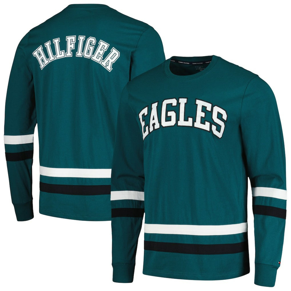 Philadelphia Eagles Tommy Hilfiger Nolan Long Sleeve T-Shirt Midnight Green/Black