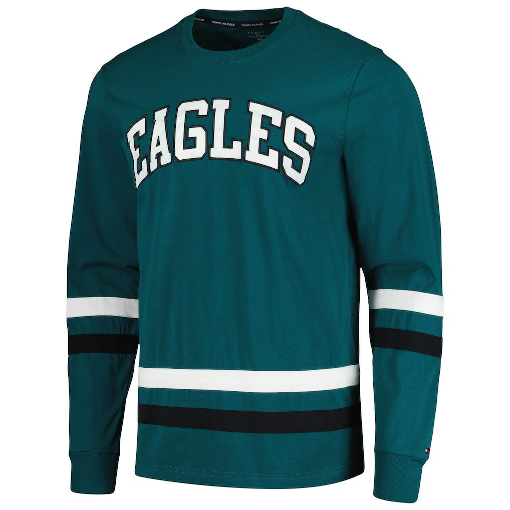 Philadelphia Eagles Tommy Hilfiger Nolan Long Sleeve T-Shirt Midnight Green/Black