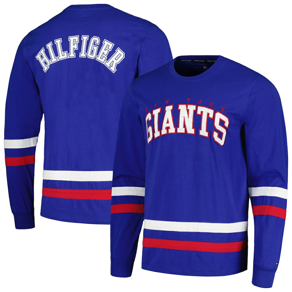 New York Giants Tommy Hilfiger Nolan Long Sleeve T-Shirt Royal/Red