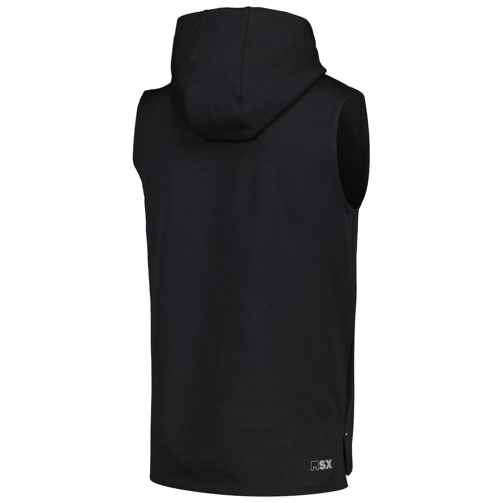Las Vegas Raiders MSX by Michael Strahan Marathon Sleeveless Pullover Hoodie Black