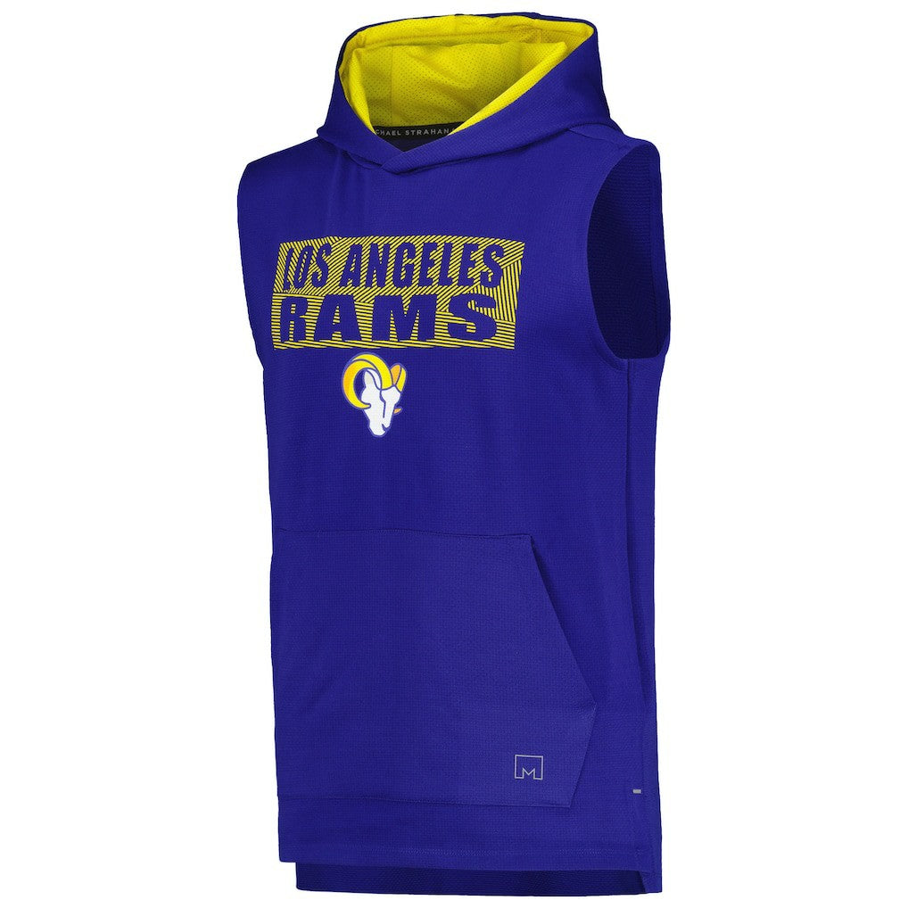 Los Angeles Rams MSX by Michael Strahan Marathon Sleeveless Pullover Hoodie Royal