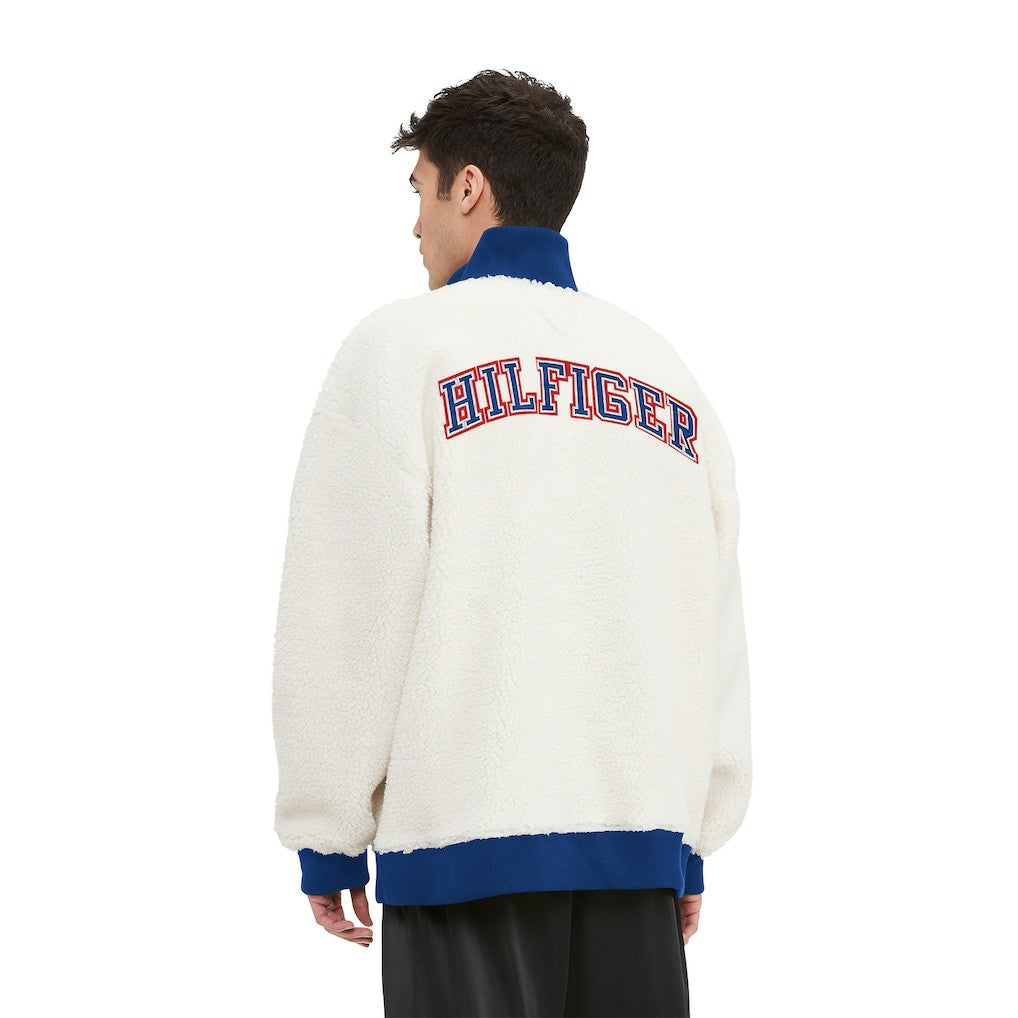 Buffalo Bills Tommy Hilfiger Jordan Sherpa Quarter-Zip Sweatshirt Cream