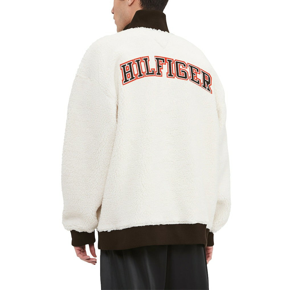 Cleveland Browns Tommy Hilfiger Jordan Sherpa Quarter-Zip Sweatshirt Cream
