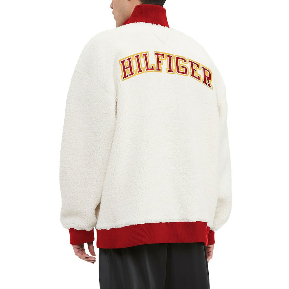 Kansas City Chiefs Tommy Hilfiger Jordan Sherpa Quarter-Zip Sweatshirt Cream