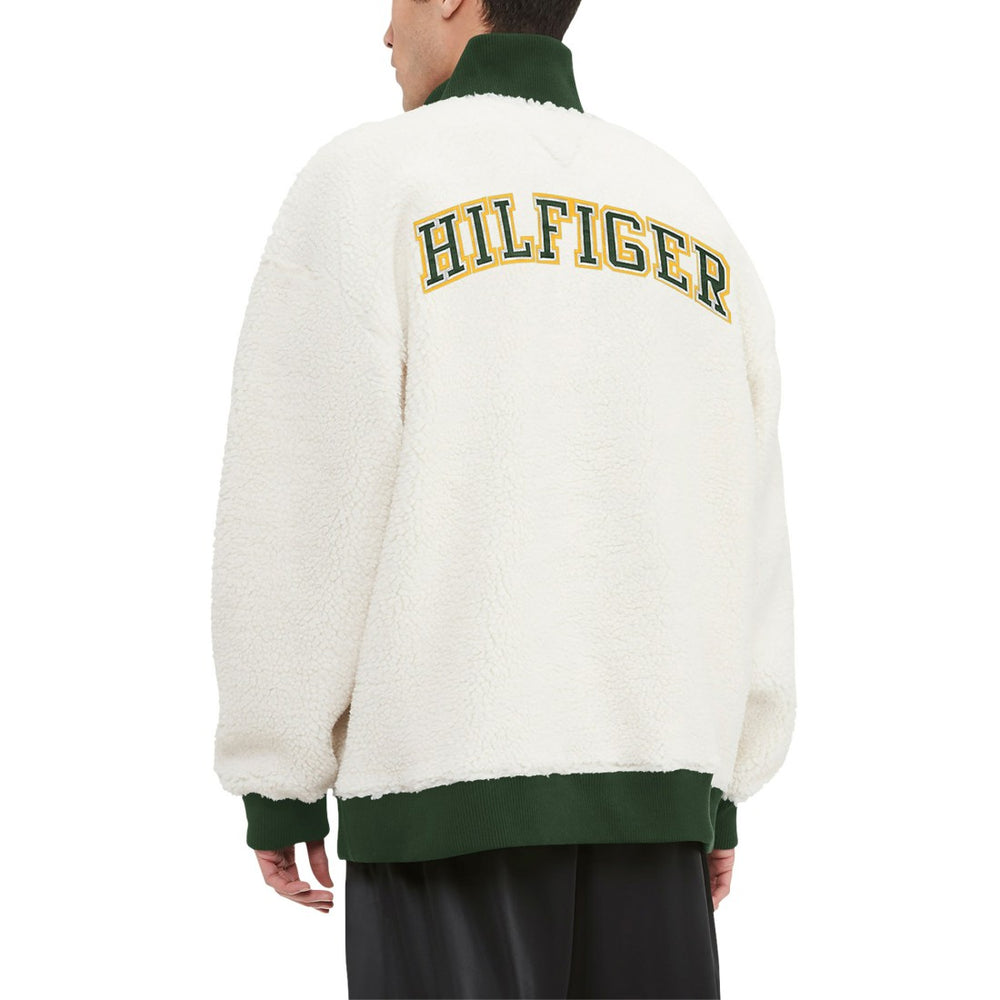 Green Bay Packers Tommy Hilfiger Jordan Sherpa Quarter-Zip Sweatshirt Cream