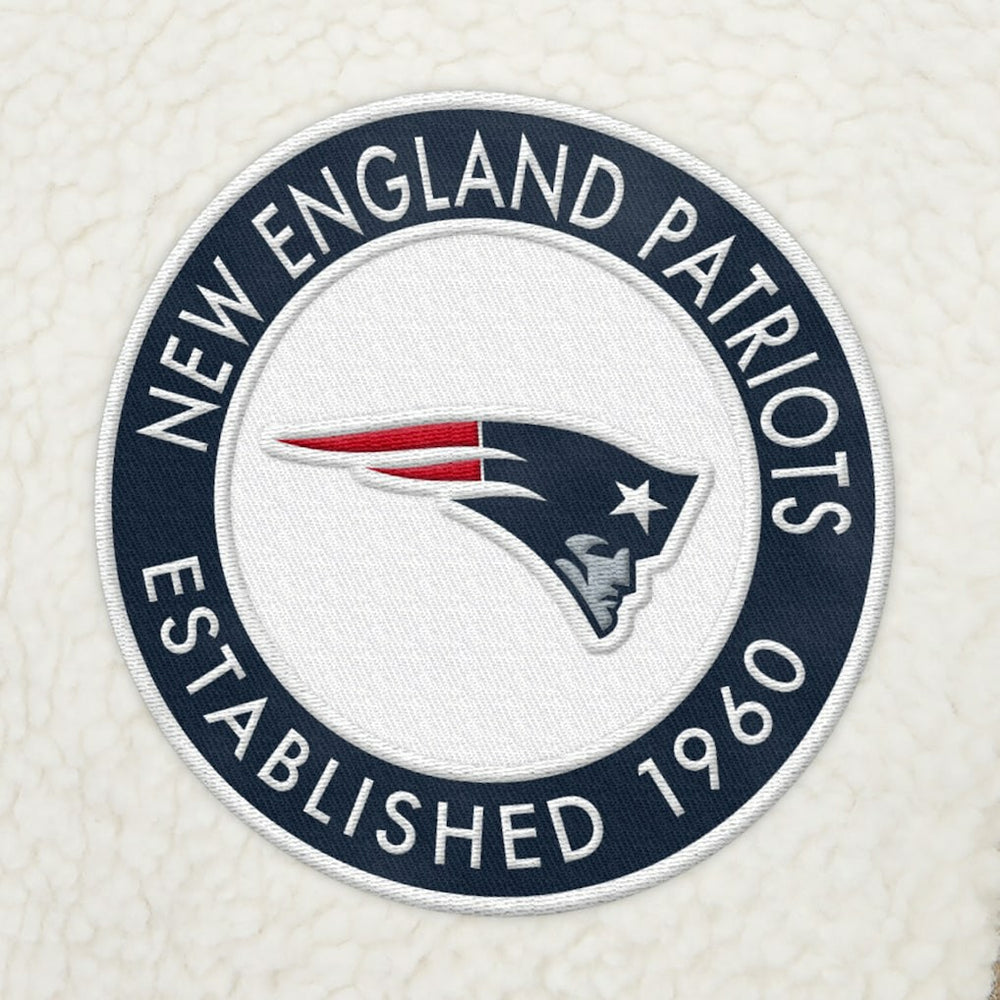 New England Patriots Tommy Hilfiger Jordan Sherpa Quarter-Zip Sweatshirt Cream