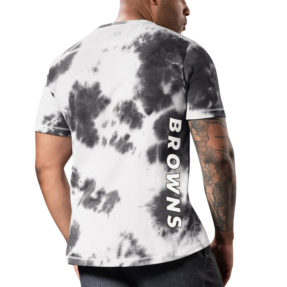 Cleveland Browns MSX by Michael Strahan Freestyle Tie-Dye T-Shirt Black