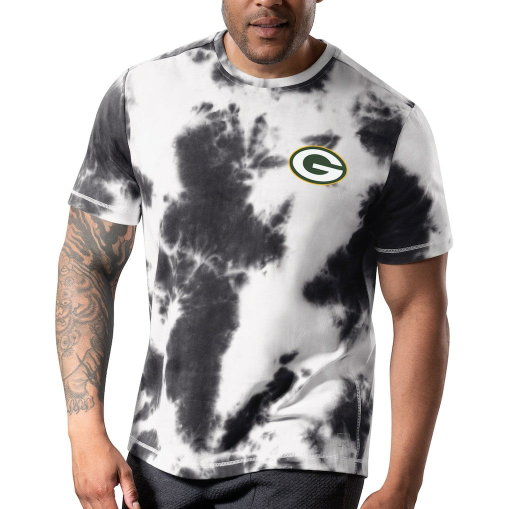 Green Bay Packers MSX by Michael Strahan Freestyle Tie-Dye T-Shirt Black