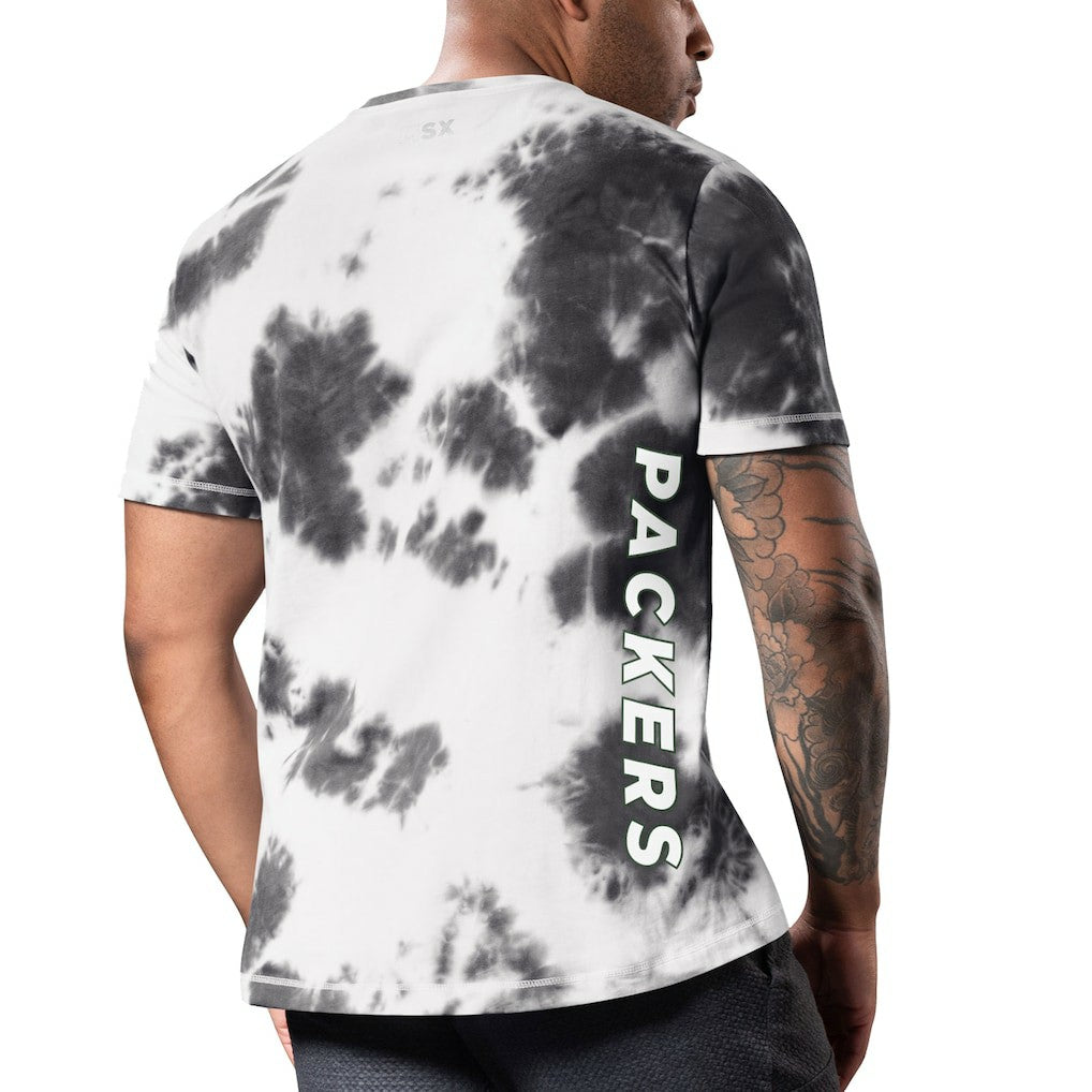 Green Bay Packers MSX by Michael Strahan Freestyle Tie-Dye T-Shirt Black