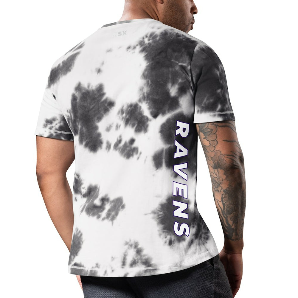 Baltimore Ravens MSX by Michael Strahan Freestyle Tie-Dye T-Shirt Black