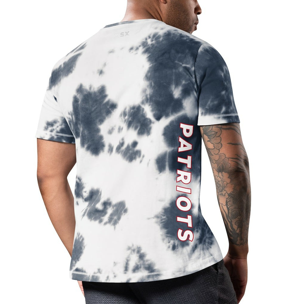 New England Patriots MSX by Michael Strahan Freestyle Tie-Dye T-Shirt Navy