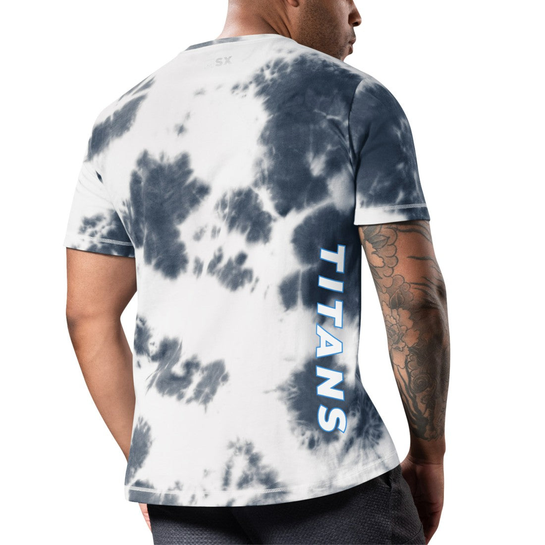 Tennessee Titans MSX by Michael Strahan Freestyle Tie-Dye T-Shirt Navy
